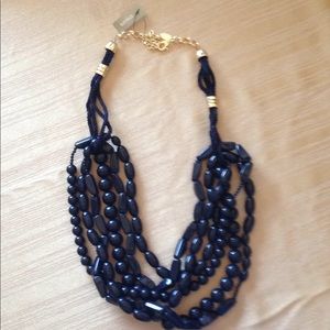 Chico's Dark Blue Nia Multi Nosz Necklace